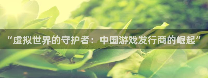 im电竞平台登录入口官网：“虚拟世界的守护者：中国游戏发行商的崛起”